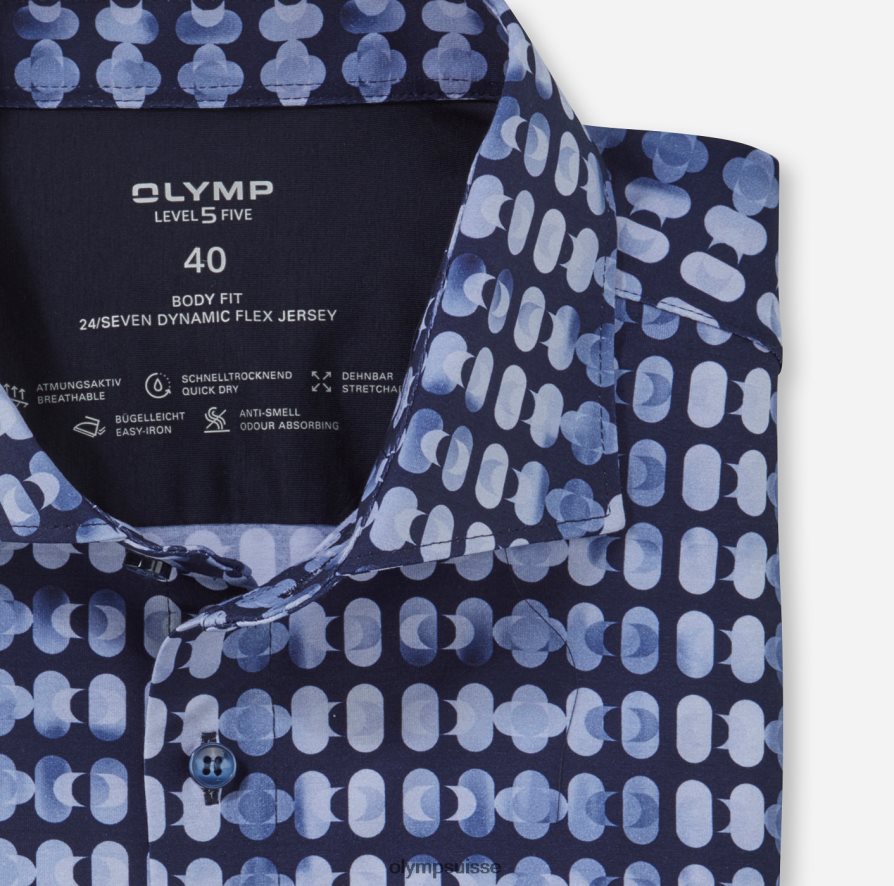 niveau cinq 24/7 body fit, chemise d\'affaires, kent, marine OLYMP vêtements VVP4DB556