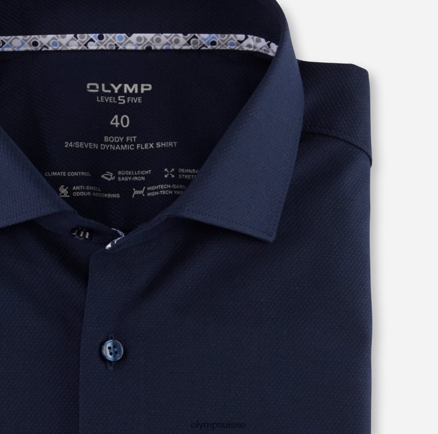 niveau cinq 24/7 body fit, chemise d\'affaires, kent, marine OLYMP vêtements VVP4DB617