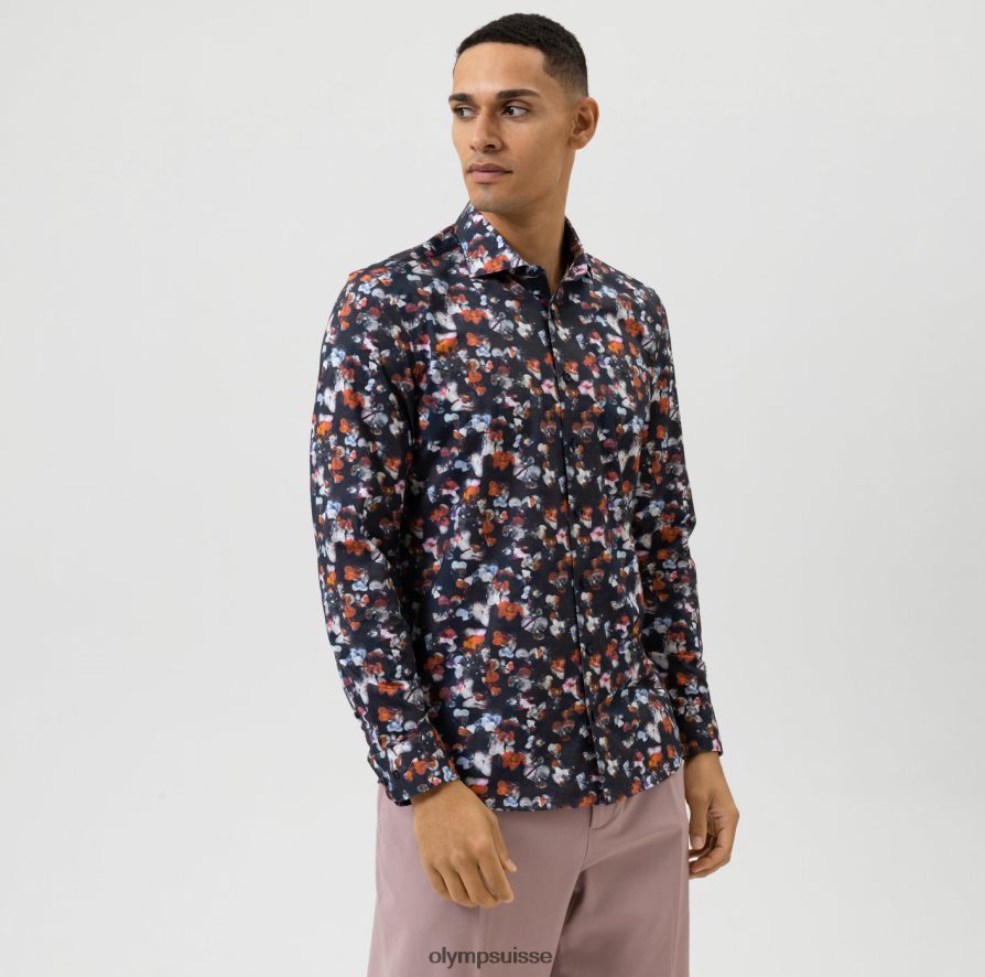 niveau cinq 24/7 body fit, chemise d'affaires, kent, marine OLYMP vêtements VVP4DB652