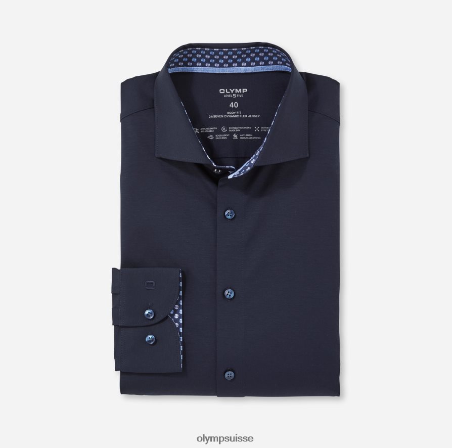 niveau cinq 24/7 body fit, chemise d'affaires, kent, marine OLYMP vêtements VVP4DB769