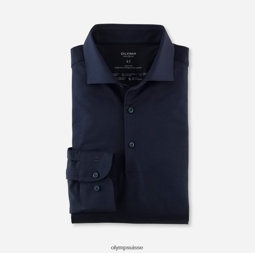 niveau cinq 24/7 body fit, chemise d'affaires, kent, marine OLYMP vêtements VVP4DB800