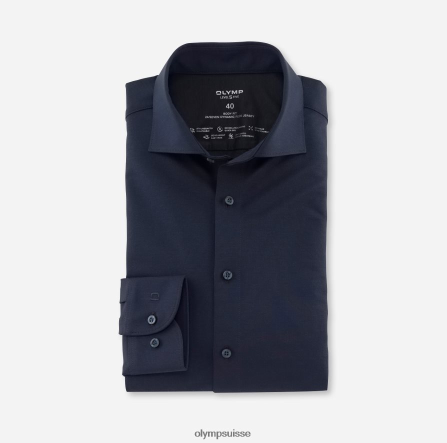 niveau cinq 24/7 body fit, chemise d'affaires, kent, marine OLYMP vêtements VVP4DB804
