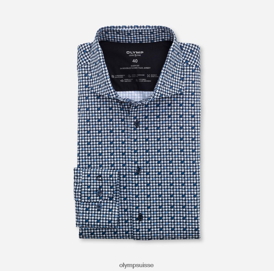 niveau cinq 24/7 body fit, chemise d'affaires, kent, marine OLYMP vêtements VVP4DB819