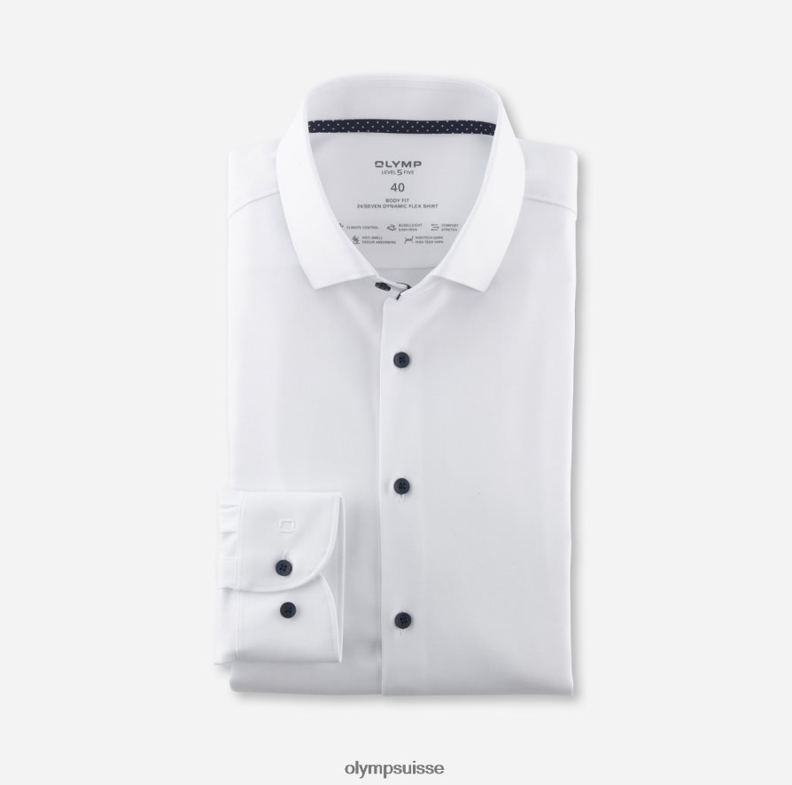 niveau cinq 24/7 body fit, chemise d'affaires, kent moderne, blanc OLYMP vêtements VVP4DB440