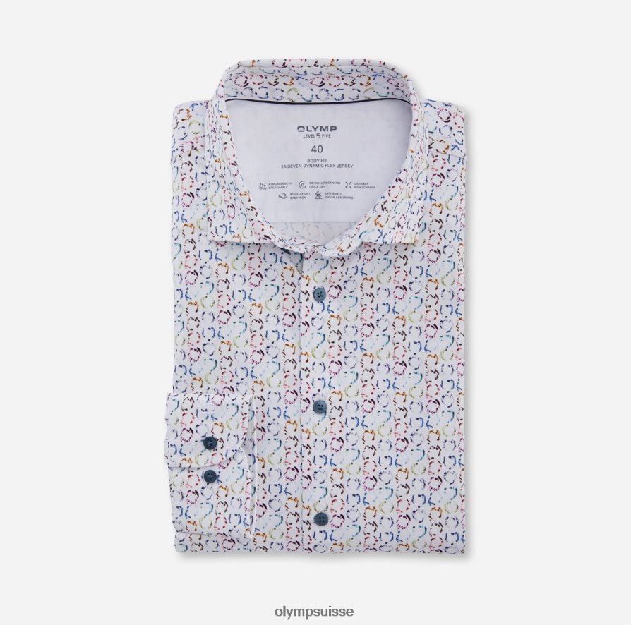 niveau cinq 24/7 body fit, chemise d'affaires, kent moderne, blanc OLYMP vêtements VVP4DB752