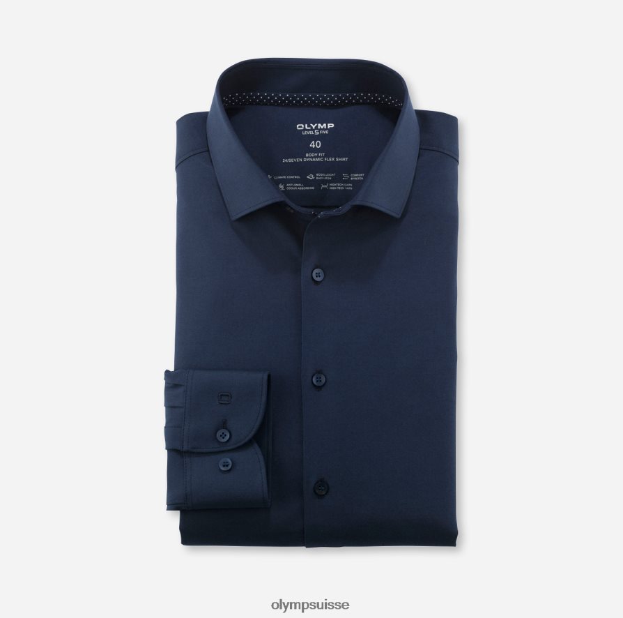 niveau cinq 24/7 body fit, chemise d'affaires, kent moderne, marine OLYMP vêtements VVP4DB489