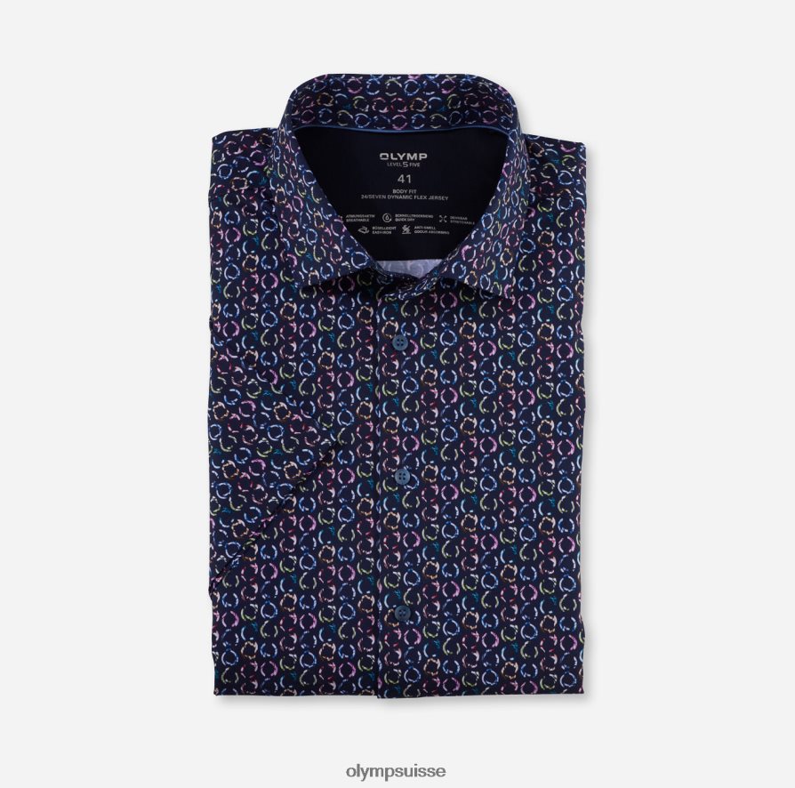 niveau cinq 24/7 body fit, chemise d'affaires, kent moderne, marine OLYMP vêtements VVP4DB708