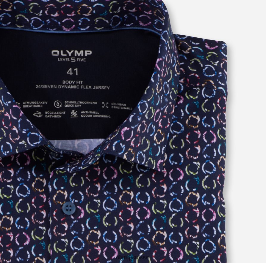 niveau cinq 24/7 body fit, chemise d\'affaires, kent moderne, marine OLYMP vêtements VVP4DB708