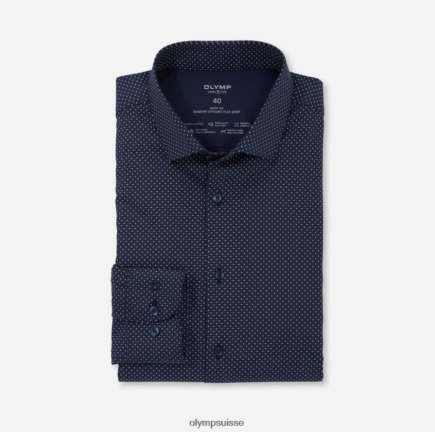 niveau cinq 24/7 body fit, chemise d'affaires, kent moderne, marine OLYMP vêtements VVP4DB831
