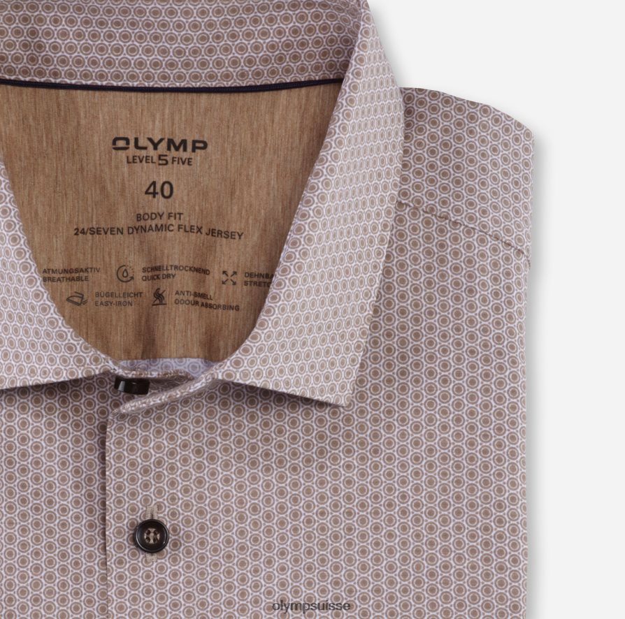 niveau cinq 24/7 body fit, chemise d\'affaires, kent moderne, naturel OLYMP vêtements VVP4DB415