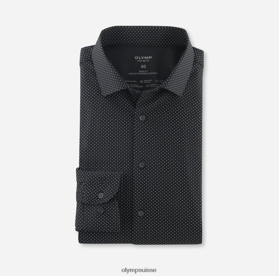 niveau cinq 24/7 body fit, chemise d'affaires, kent moderne, noir OLYMP vêtements VVP4DB632