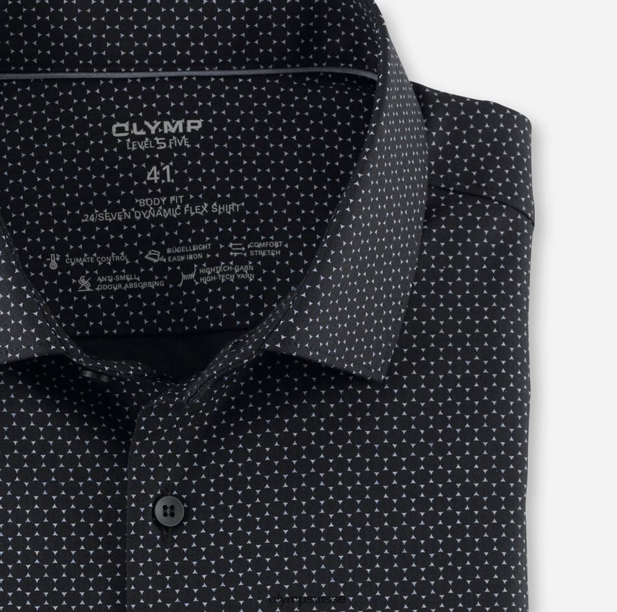niveau cinq 24/7 body fit, chemise d\'affaires, kent moderne, noir OLYMP vêtements VVP4DB768