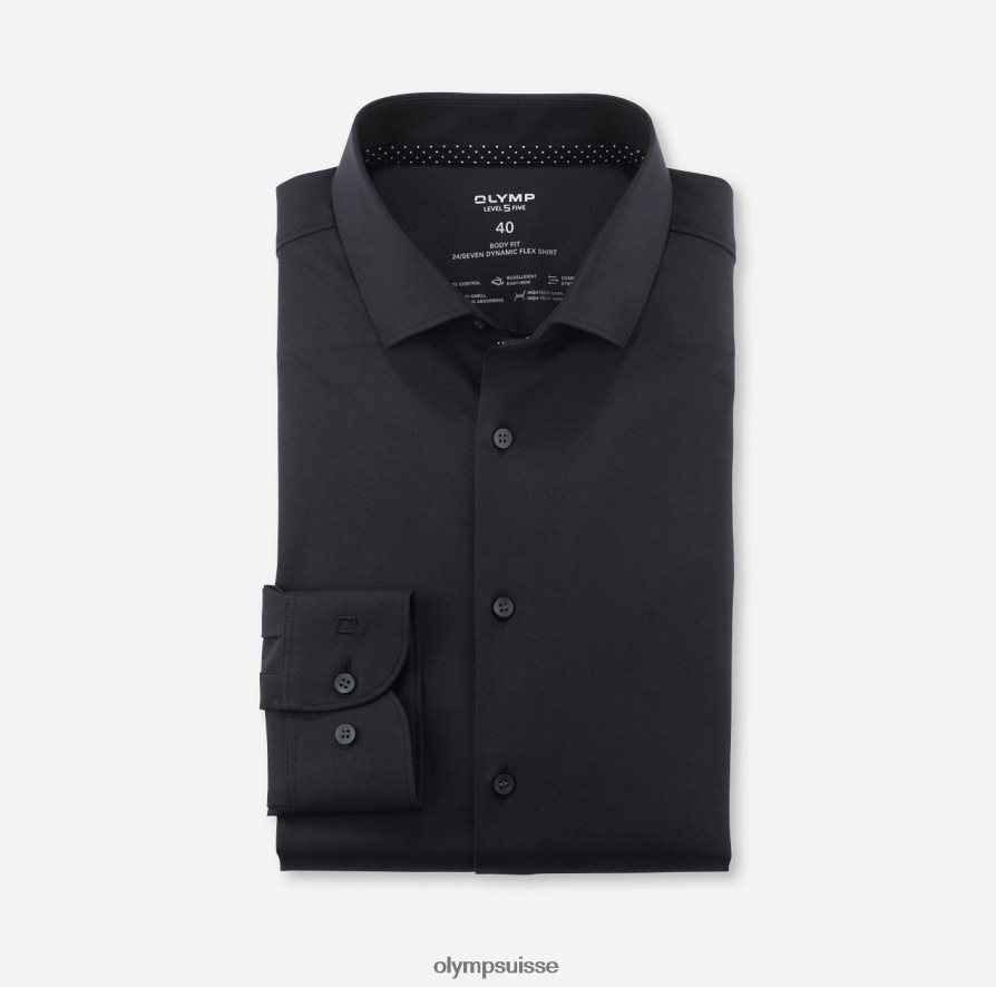niveau cinq 24/7 body fit, chemise d'affaires, kent moderne, noir OLYMP vêtements VVP4DB817