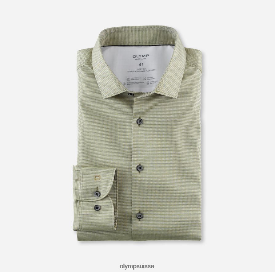 niveau cinq 24/7 body fit, chemise d'affaires, kent moderne, vert lime OLYMP vêtements VVP4DB727