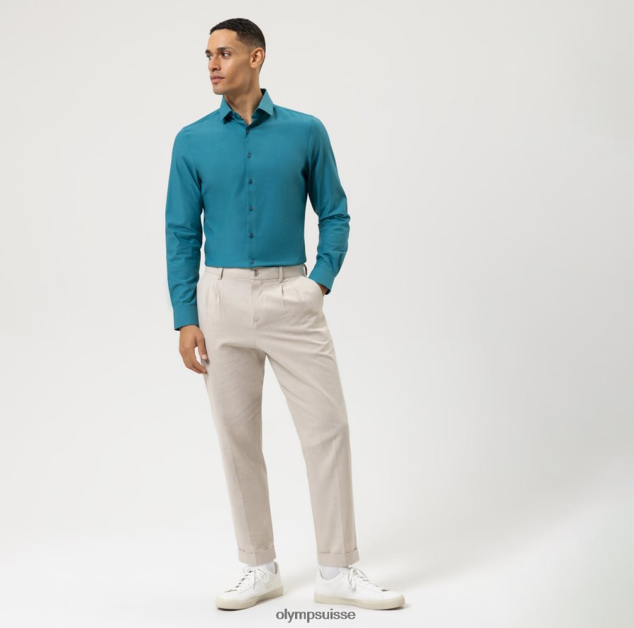 niveau cinq 24/7 body fit, chemise d\'affaires, manches longues extra longues, kent moderne, émeraude OLYMP vêtements VVP4DB891