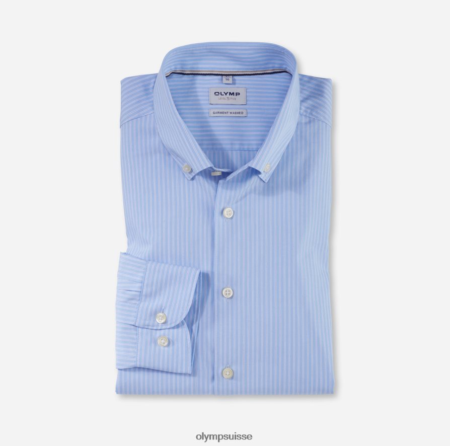 niveau cinq vêtement lavé body fit, chemise business, boutonnée, bleu OLYMP vêtements VVP4DB463