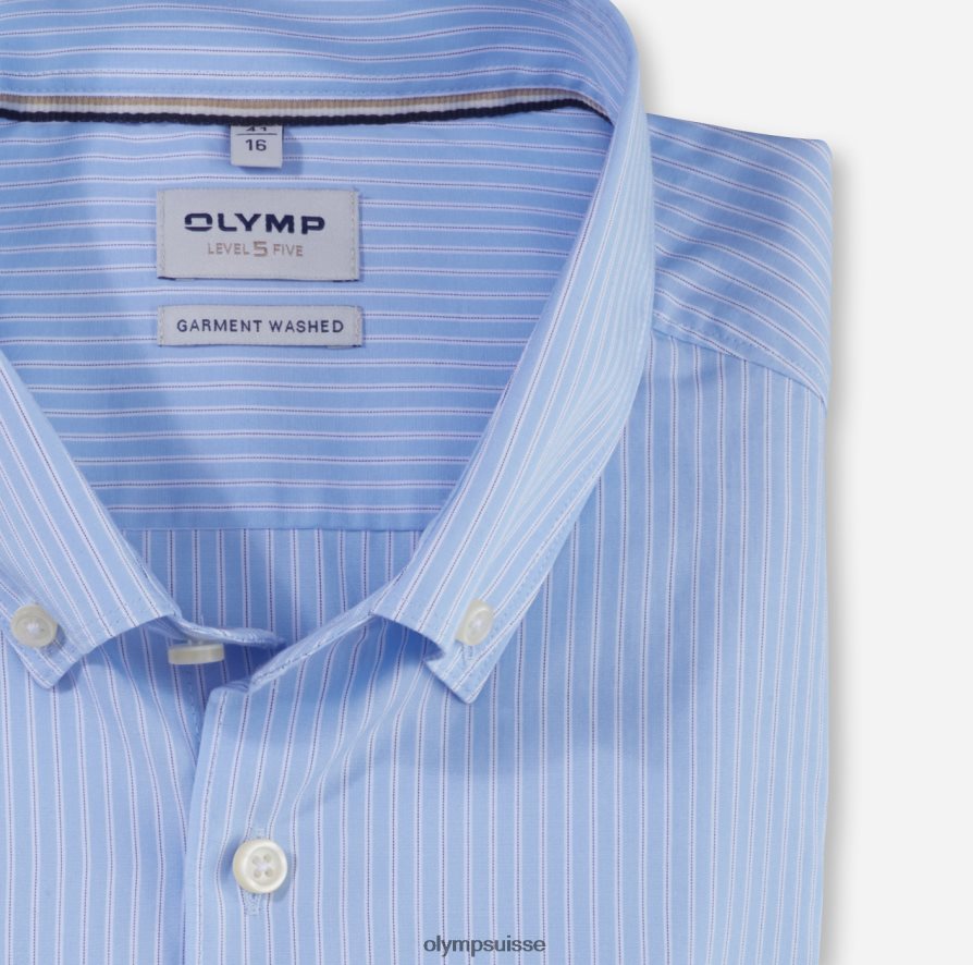 niveau cinq vêtement lavé body fit, chemise business, boutonnée, bleu OLYMP vêtements VVP4DB463