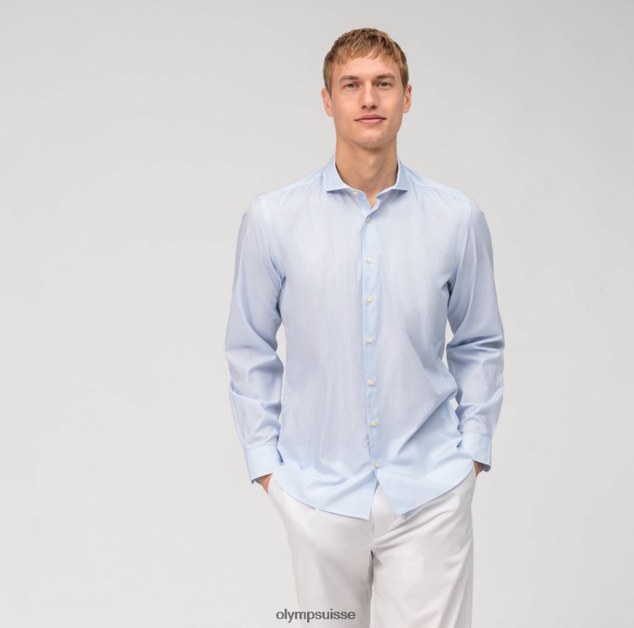 niveau cinq vêtement lavé body fit, chemise business, coupe, bleu OLYMP vêtements VVP4DB555
