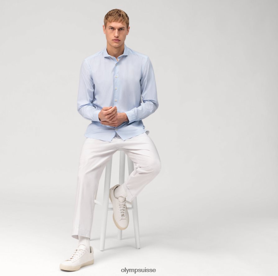 niveau cinq vêtement lavé body fit, chemise business, coupe, bleu OLYMP vêtements VVP4DB555
