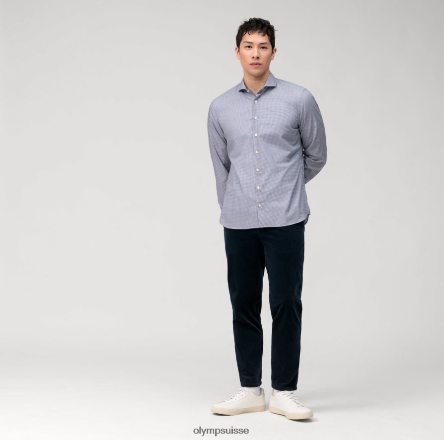 niveau cinq vêtement lavé body fit, chemise d\'affaires, coupe, marine OLYMP vêtements VVP4DB569