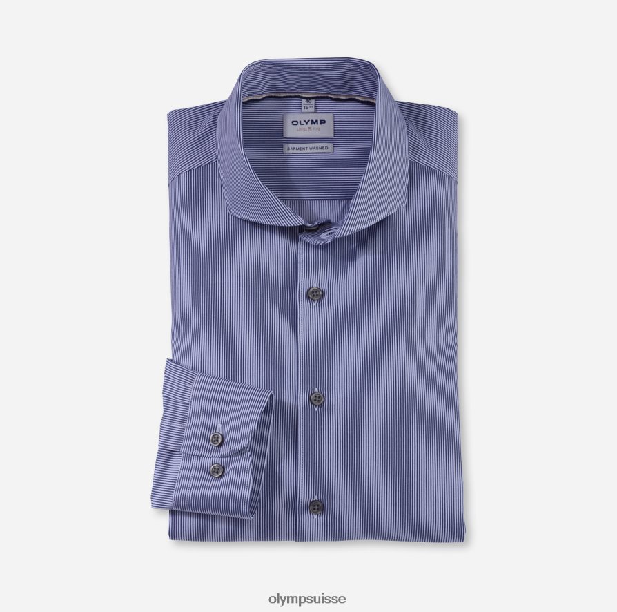 niveau cinq vêtement lavé body fit, chemise d'affaires, coupe, marine OLYMP vêtements VVP4DB572