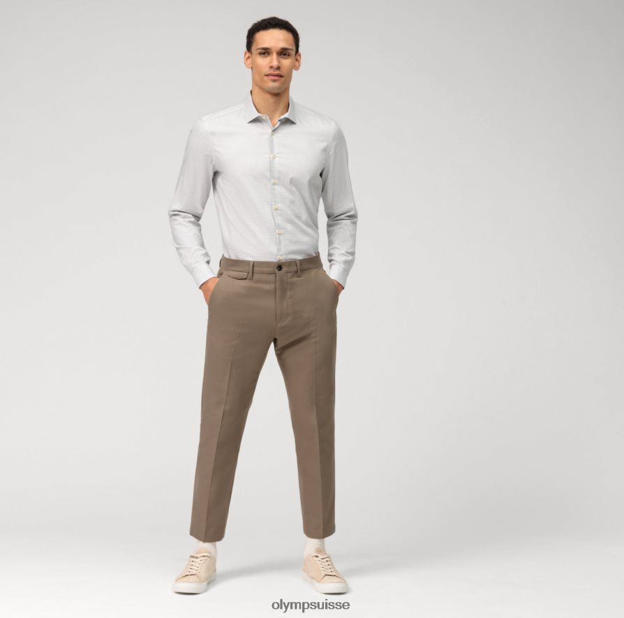 niveau cinq vêtement lavé body fit, chemise d\'affaires, kent, taupe OLYMP vêtements VVP4DB568