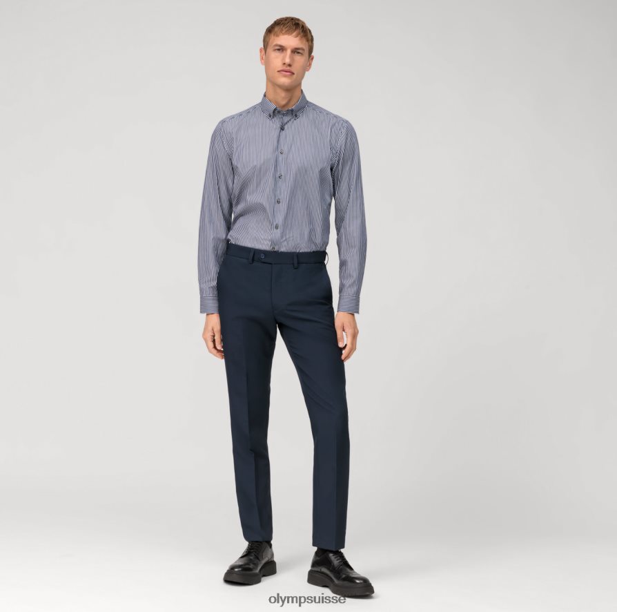vêtement de niveau cinq, coupe corporelle lavée, chemise d\'affaires, boutonnée, marine OLYMP vêtements VVP4DB493