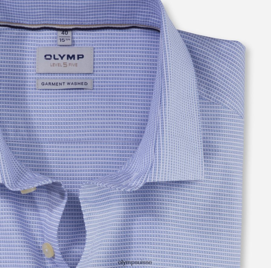 vêtement lavé niveau cinq, chemise business, kent, bleu OLYMP vêtements VVP4DB490