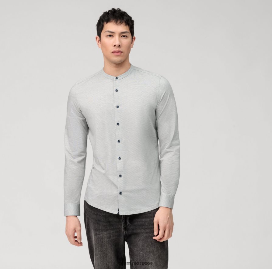 Non. six 24/7 super slim, chemise business, col montant, olive OLYMP vêtements VVP4DB58