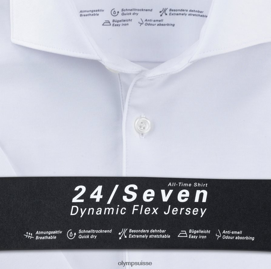 Non. six 24/7 super slim, chemise business, kent, blanc OLYMP vêtements VVP4DB261