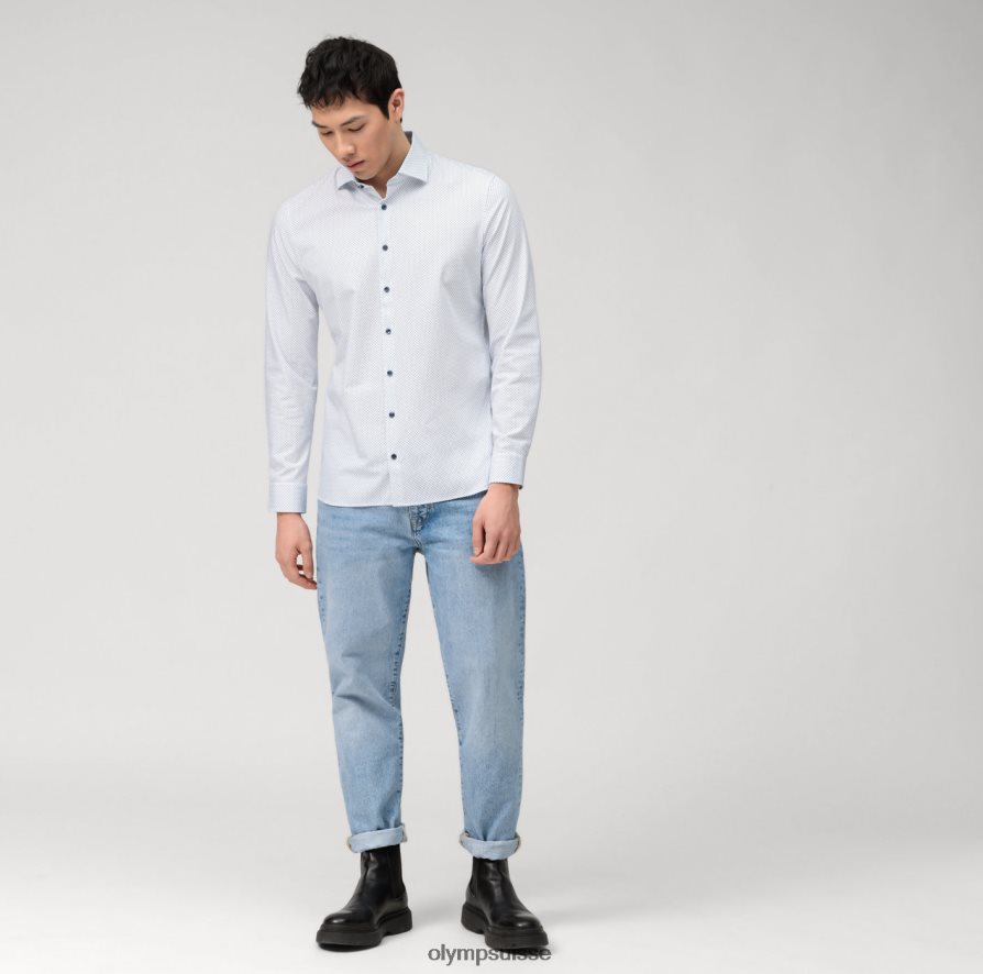 Non. six 24/7 super slim, chemise business, kent, bleu OLYMP vêtements VVP4DB127