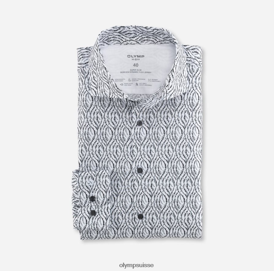 Non. six 24/7 super slim, chemise business, kent, gris argenté OLYMP vêtements VVP4DB240