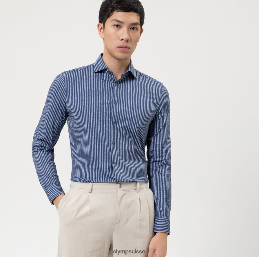 Non. six 24/7 super slim, chemise business, kent, marine OLYMP vêtements VVP4DB105