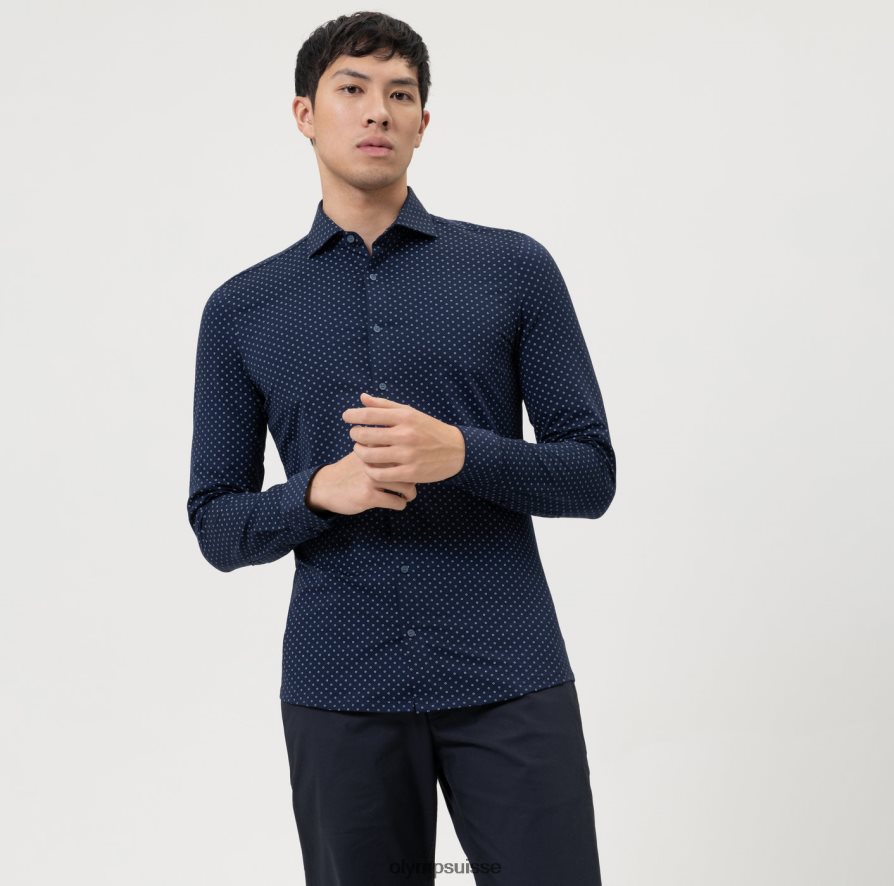 Non. six 24/7 super slim, chemise business, kent, marine OLYMP vêtements VVP4DB163