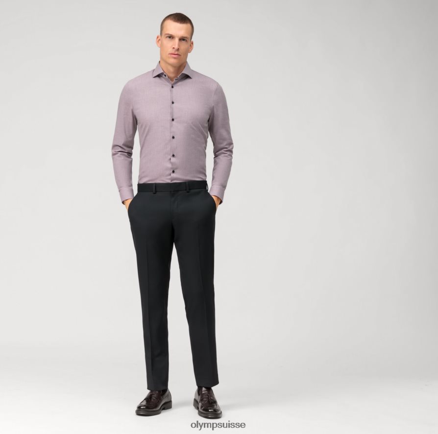 Non. six 24/7 super slim, chemise business, kent, mauve OLYMP vêtements VVP4DB115