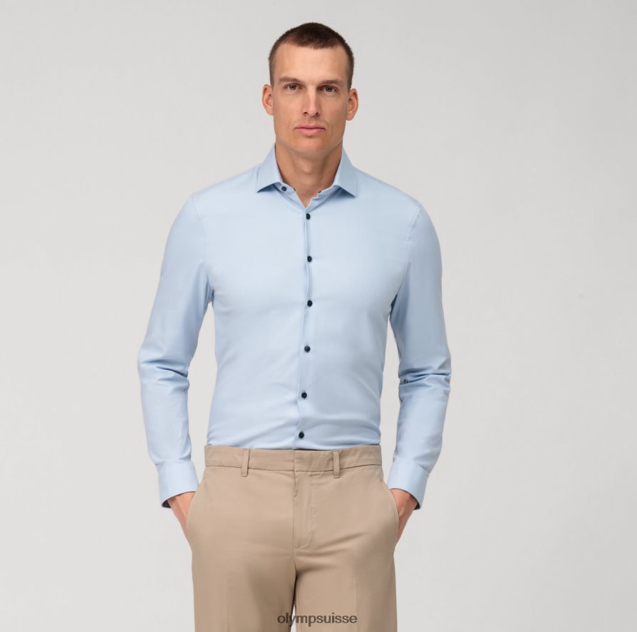 Non. six 24/7 super slim, chemise business, kent moderne, bleu clair OLYMP vêtements VVP4DB49