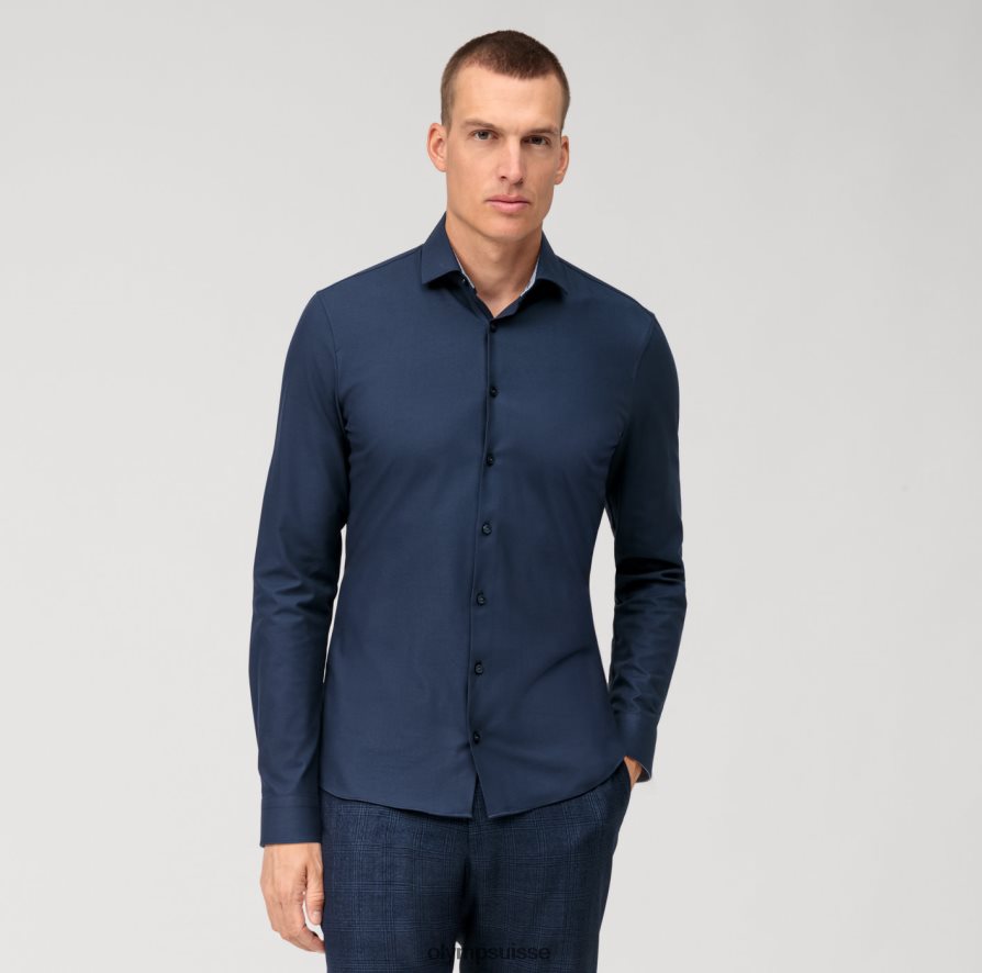 Non. six 24/7 super slim, chemise business, kent moderne, bleu nuit OLYMP vêtements VVP4DB69