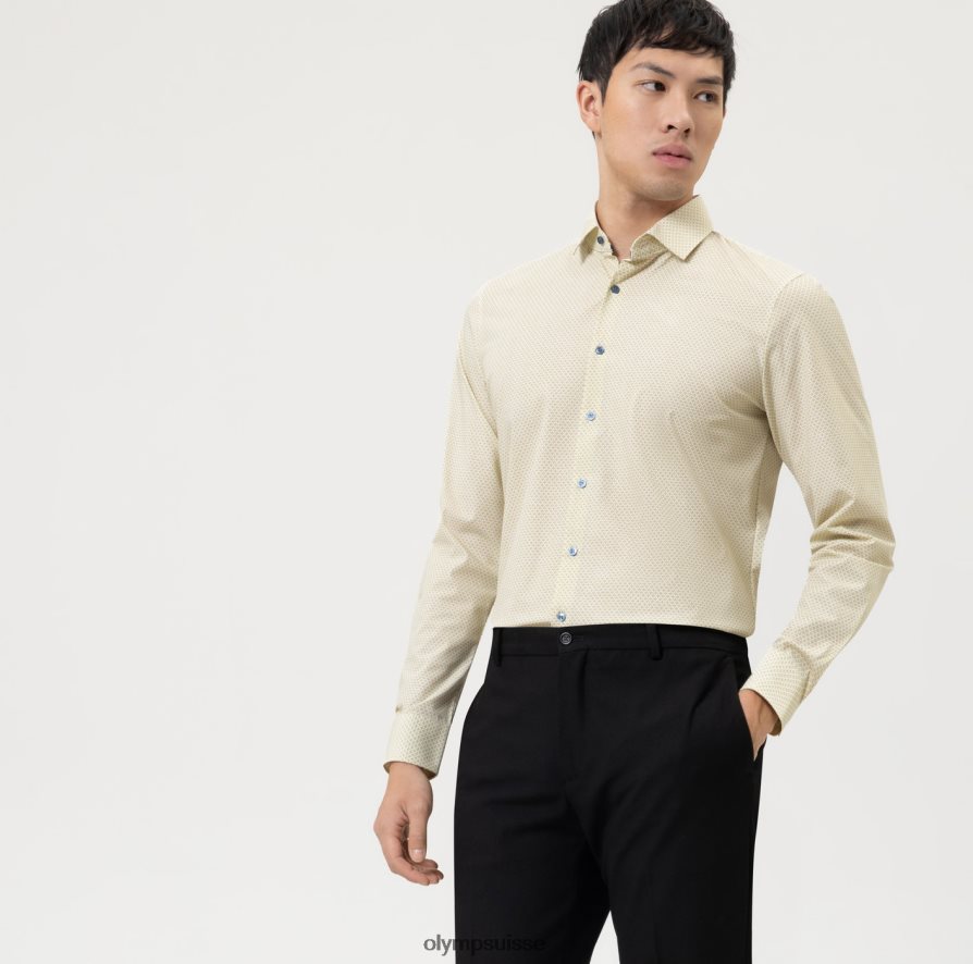 Non. six 24/7 super slim, chemise business, kent moderne, citron vert OLYMP vêtements VVP4DB137