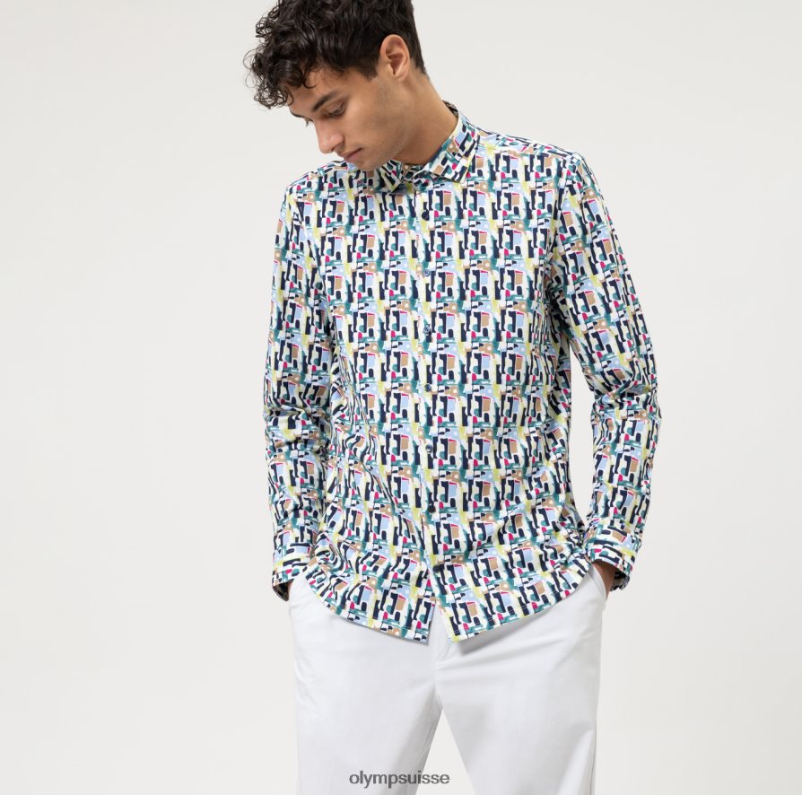 Non. six 24/7 super slim, chemise business, kent moderne, citron vert OLYMP vêtements VVP4DB168