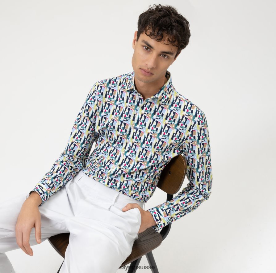 Non. six 24/7 super slim, chemise business, kent moderne, citron vert OLYMP vêtements VVP4DB168