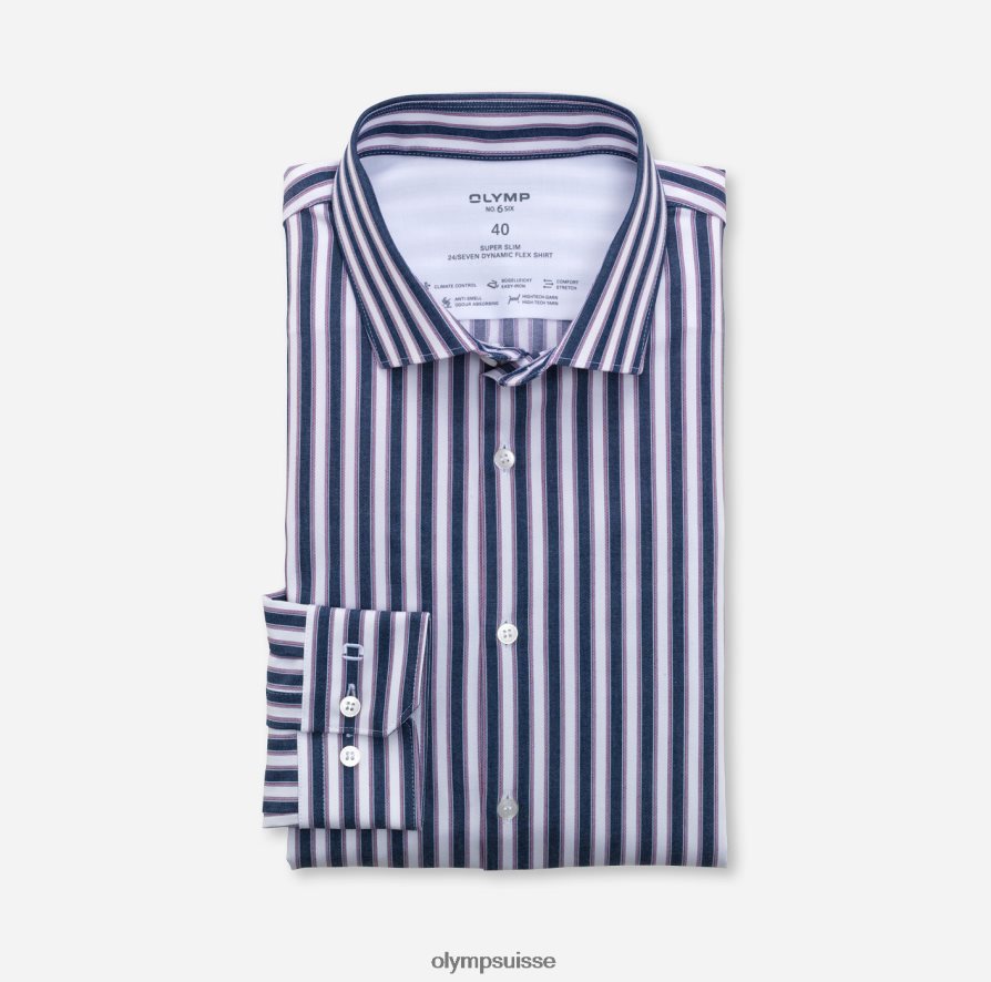Non. six 24/7 super slim, chemise business, kent moderne, grenat OLYMP vêtements VVP4DB212