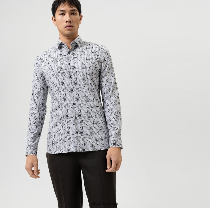 Non. six 24/7 super slim, chemise business, kent moderne, noir OLYMP vêtements VVP4DB213