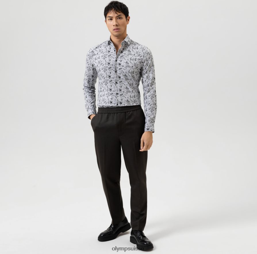 Non. six 24/7 super slim, chemise business, kent moderne, noir OLYMP vêtements VVP4DB213