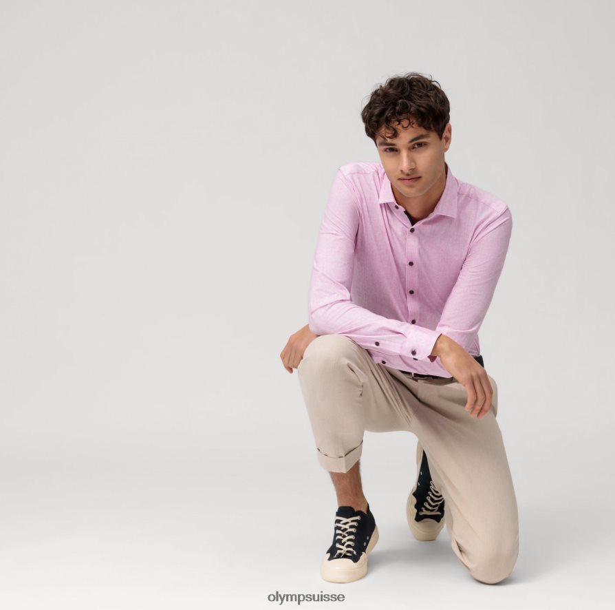 Non. six 24/7 super slim, chemise business, kent moderne, rose OLYMP vêtements VVP4DB224