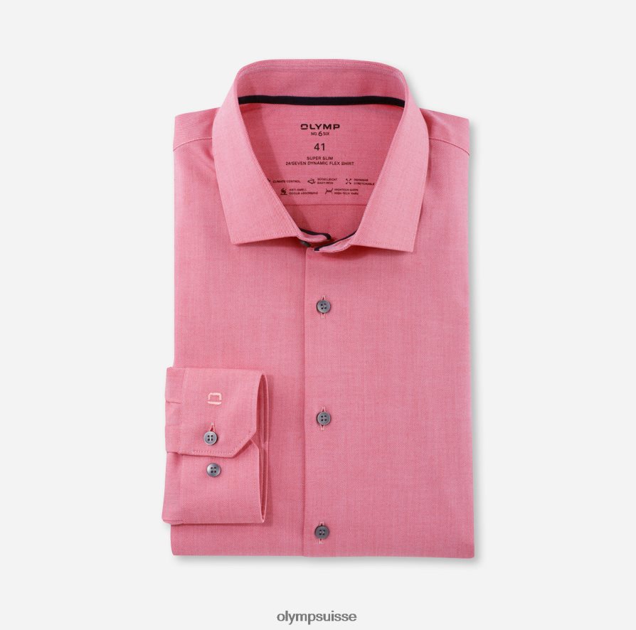 Non. six 24/7 super slim, chemise business, kent moderne, rouge OLYMP vêtements VVP4DB235