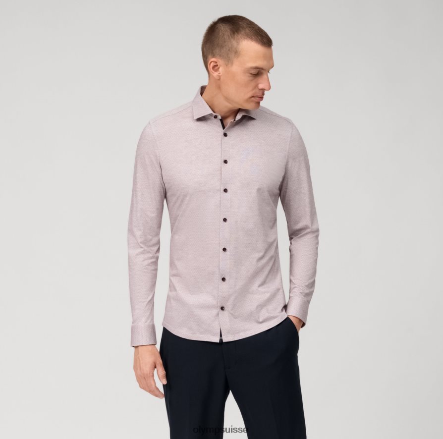 Non. six 24/7 super slim, chemise business, kent moderne, rouge foncé OLYMP vêtements VVP4DB62