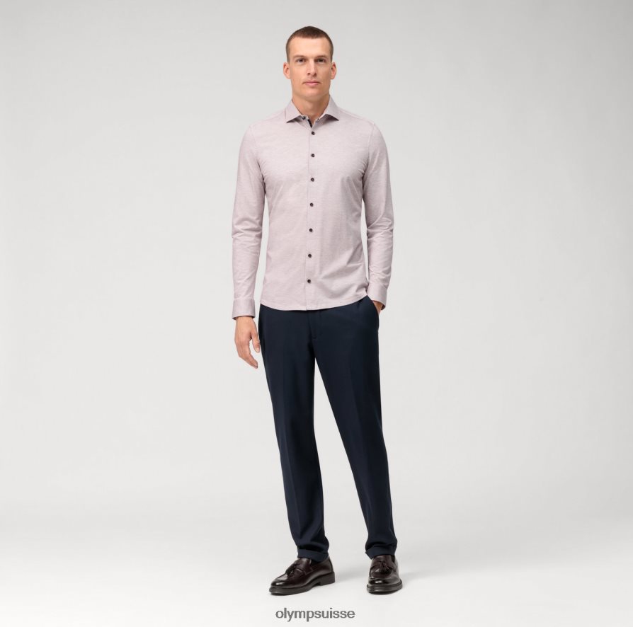 Non. six 24/7 super slim, chemise business, kent moderne, rouge foncé OLYMP vêtements VVP4DB62