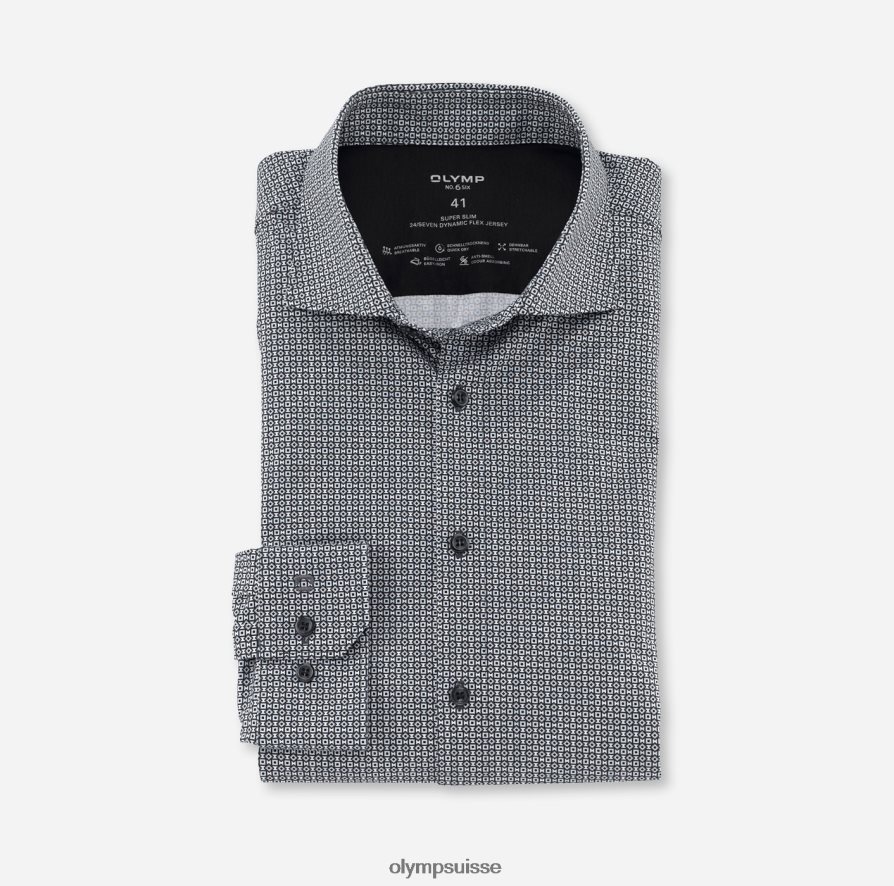 Non. six 24/7 super slim, chemise business, kent, noir OLYMP vêtements VVP4DB14