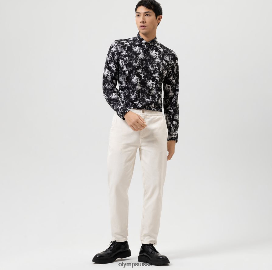 Non. six 24/7 super slim, chemise business, kent, noir OLYMP vêtements VVP4DB171