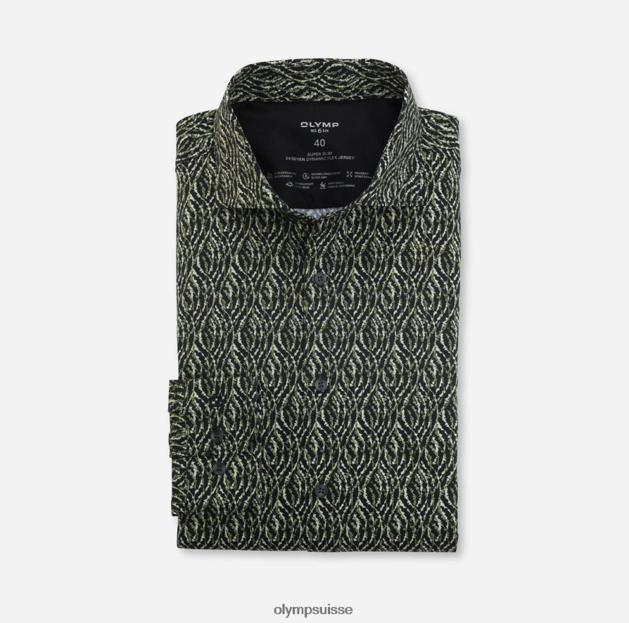 Non. six 24/7 super slim, chemise business, kent, olive OLYMP vêtements VVP4DB193